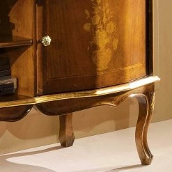 Barock TV Lowboard Mit Blattgold Venerdina In Nussbaumfarben -Lana Sales barock tv lowboard mit blattgold in nussbaumfarben venerdina 06