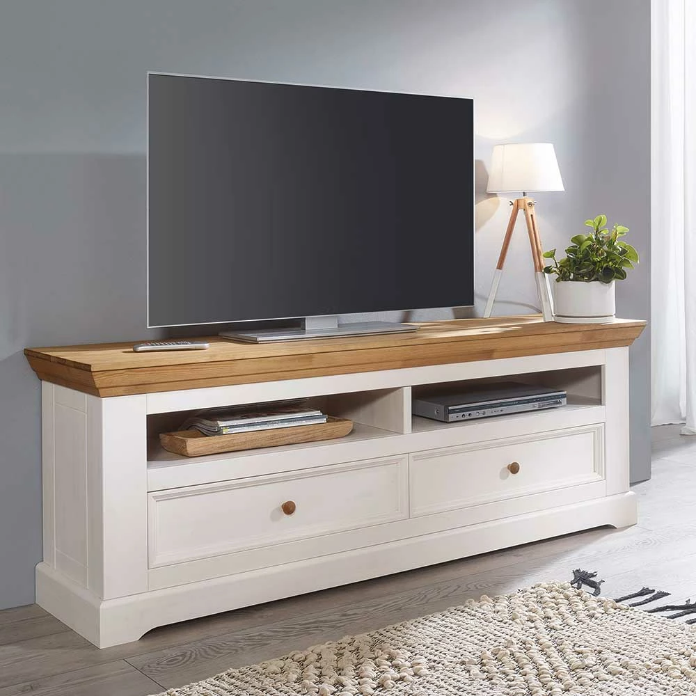 Breites TV-Lowboard Elvelina Aus Kiefer Massivholz 4 Breites TV-Lowboard Elvelina Aus Kiefer Massivholz – Bild 2