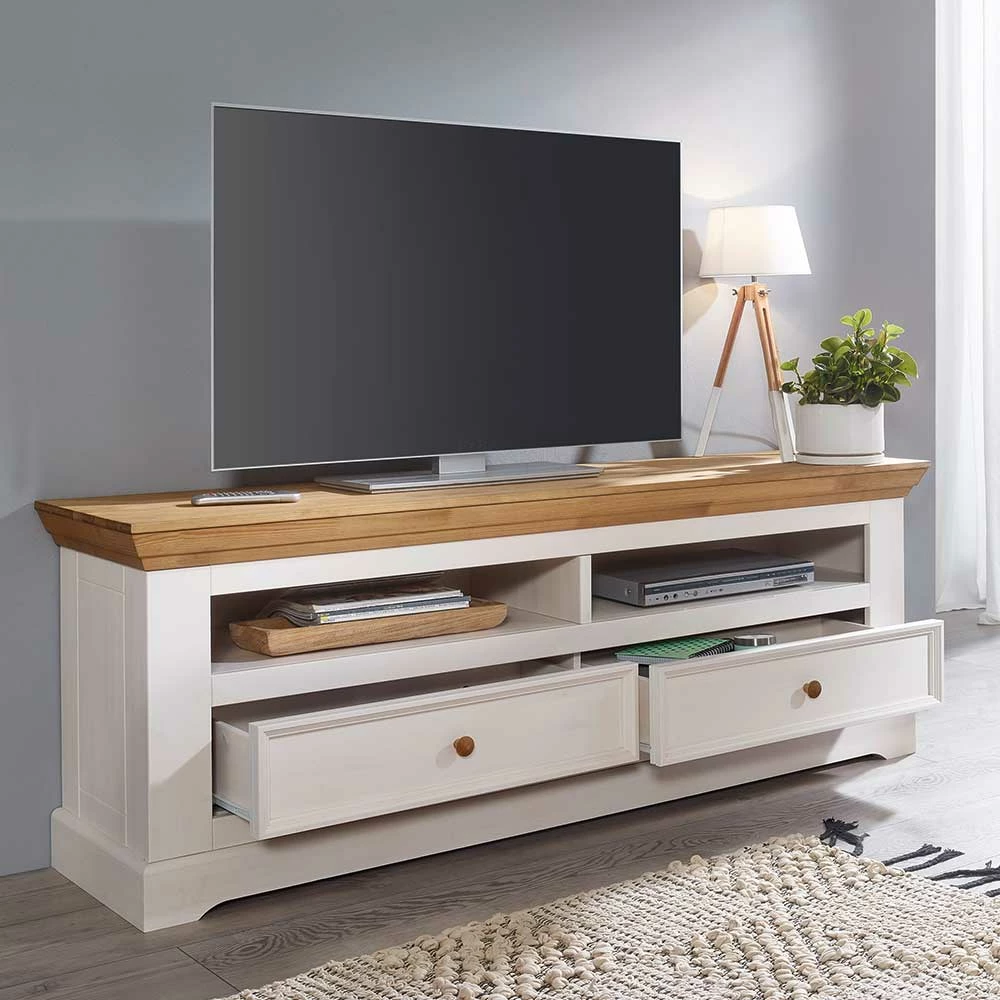 Breites TV-Lowboard Elvelina Aus Kiefer Massivholz 5 Breites TV-Lowboard Elvelina Aus Kiefer Massivholz – Bild 3