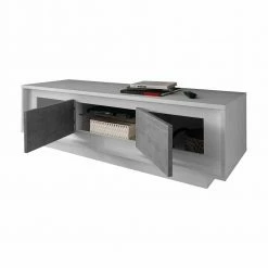 Cooles TV Board In Beton Optik & Weiß - Crusoe 9 Cooles TV Board In Beton Optik & Weiß - Crusoe -Lana Sales cooles tv board in beton optik weiss 2 tuerig 156x45x50 cm crusoe 02