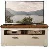 Country Style TV Board Mit Schubladen - Noiala -Lana Sales country style tv board mit schubladen faechern in weiss wildeiche dunkel noiala f