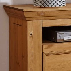 Country Style TV Kommode Aus Kiefer Massiv - Xulan -Lana Sales country style tv kommode aus kiefer massiv mit 2 schubladen 2 faechern xulan 05