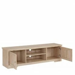 Country TV Unterschrank In Holznachbildung Eiche - Rienva -Lana Sales country tv unterschrank in holznachbildung eiche 2 tuerig 2 faecher rienva 02