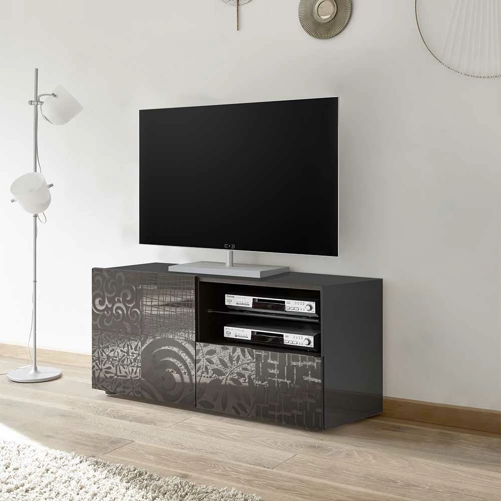 Design Hochglanz TV Element In Anthrazit - Ipatal 4 Design Hochglanz TV Element In Anthrazit - Ipatal – Bild 2