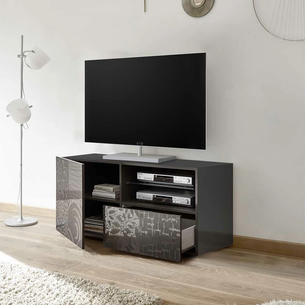 Design Hochglanz TV Element In Anthrazit - Ipatal 5 Design Hochglanz TV Element In Anthrazit - Ipatal – Bild 3