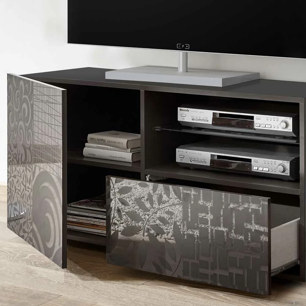 Design Hochglanz TV Element In Anthrazit - Ipatal 6 Design Hochglanz TV Element In Anthrazit - Ipatal – Bild 4