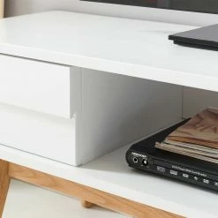 Design Lowboard Für TV In Weiß - Tressi -Lana Sales design lowboard fuer tv in weiss eiche scandi chic tressi 04