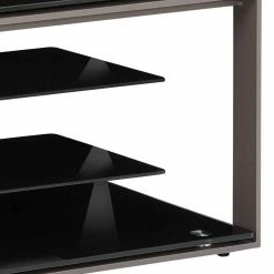 Design Rack Für TV Geräte In Schwarz - Zweet -Lana Sales design rack fuer tv geraete in schwarz glas mit stahl grau zweet 04