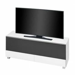 Design TV Board In Weiß & Schwarz - Asmatio