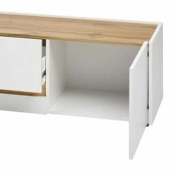 Design TV Board In Weiß & Wildeiche Optik - Nonessia -Lana Sales design tv board in weiss wildeiche optik 220 cm breit nonessia 05