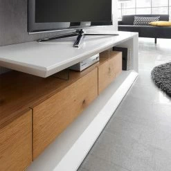 Design TV Element In Asteiche Furnier - Chicopee -Lana Sales design tv element in asteiche furnier weiss 198x43x40 chicopee 02