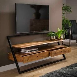 Design TV Lowboard Im Industrial Style - Teriako 9 Design TV Lowboard Im Industrial Style - Teriako -Lana Sales design tv lowboard im industrial style aus akazie massivholz stahl teriako 02