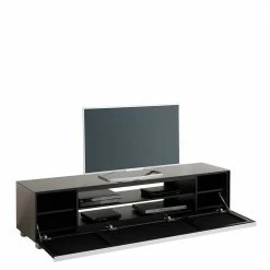 Design TV Lowboard In Silber & Schwarz - Araulon 10 Design TV Lowboard In Silber & Schwarz - Araulon -Lana Sales design tv lowboard in silber schwarz aus glas akustikstoff araulon 02