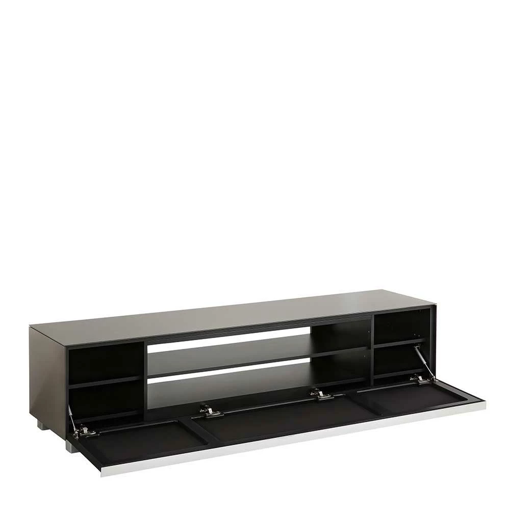 Design TV Lowboard In Silber & Schwarz - Araulon 6 Design TV Lowboard In Silber & Schwarz - Araulon – Bild 4