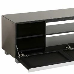 Design TV Lowboard In Silber & Schwarz - Araulon 12 Design TV Lowboard In Silber & Schwarz - Araulon -Lana Sales design tv lowboard in silber schwarz aus glas akustikstoff araulon 04