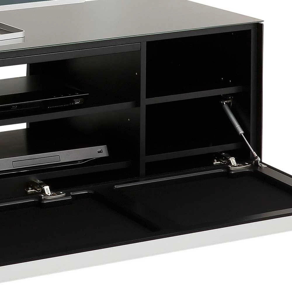 Design TV Lowboard In Silber & Schwarz - Araulon 8 Design TV Lowboard In Silber & Schwarz - Araulon – Bild 6