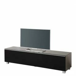 Design TV Lowboard In Silber & Schwarz - Araulon
