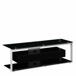 Lana Sales -Lana Sales design tv rack in schwarz grau aus sicherheitsglas stahl lana 01