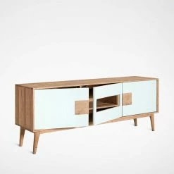 Design TV Schrank In Weiß & Eiche Bianco - Julecas 10 Design TV Schrank In Weiß & Eiche Bianco - Julecas -Lana Sales design tv schrank in weiss eiche bianco 3 tueren geraetefach julecas 02