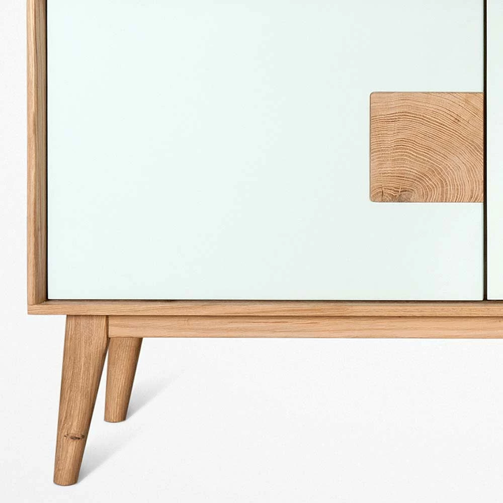 Design TV Schrank In Weiß & Eiche Bianco - Julecas 7 Design TV Schrank In Weiß & Eiche Bianco - Julecas – Bild 5