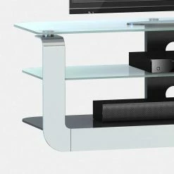 Designer TV Bank Aus Sicherheitsglas - Dirava -Lana Sales designer tv bank aus sicherheitsglas und metall in chrom dirava 02