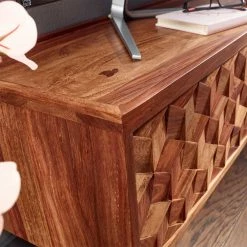 Designer TV Board Aus Sheesham Massivholz - Crabira 12 Designer TV Board Aus Sheesham Massivholz - Crabira -Lana Sales designer tv board aus sheesham massivholz mit klappe crabira 04