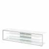 Designer TV Lowboard Aus Weißem Glas - Florentinas -Lana Sales designer tv lowboard aus weissem glas grauem metall florentinas f