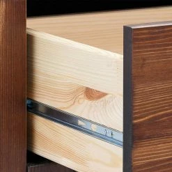 Dunkelbraune TV Kommode Aus Kiefernholz - Luvin -Lana Sales dunkelbraune tv kommode aus kiefernholz lackiert 147x51x40 luvin 03