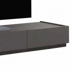 Dunkelgraues TV Board Mit Sockel In Wenge - Zialko -Lana Sales dunkelgraues tv board mit sockel in wenge 184x25x51 cm zialko 04