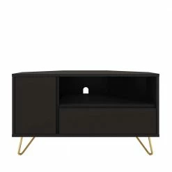 Eckschrank Für Fernseher In Anthrazit & Gold - Castro -Lana Sales eckschrank fuer fernseher in anthrazit gold 100x58x50 cm castro 01
