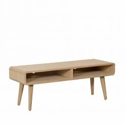 Eiche Bianco TV Lowboard Im Retrostil - Benita -Lana Sales eiche bianco tv lowboard im retrostil mit 2 geraetefaechern benita 01