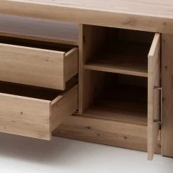 Eiche Dekor TV Board Mit 2 Schubladen - Wykina -Lana Sales eiche dekor tv board mit 2 schubladen regalfach schrankfach wykina 05