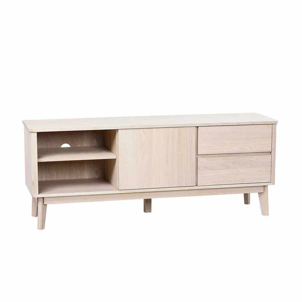Eiche Massivholz TV Schrank in White Wash - Navassa Eiche Massivholz TV Schrank In White Wash - Navassa -Lana Sales eiche massivholz tv schrank in white wash 152 cm breit navassa 01