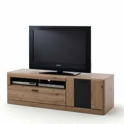 Elegante TV Bank In Eiche & Grau - Larinca -Lana Sales elegante tv bank in eiche grau aus mdf 159x50x51cm larinca 01