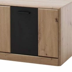 Elegante TV Bank In Eiche & Grau - Larinca -Lana Sales elegante tv bank in eiche grau aus mdf 159x50x51cm larinca 03