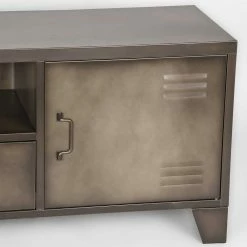 Factory Style TV Board Im Spind Design - Pature -Lana Sales factory style tv board im spind design aus metall in grau pature 04