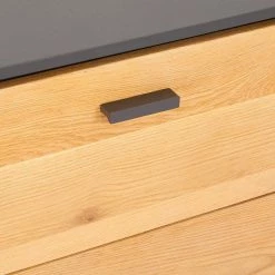 Fernseher Lowboard In Eiche Bianco & Grau - Hopiz -Lana Sales fernseher lowboard in eiche bianco grau 2 tuerig schublade fach hopiz 05