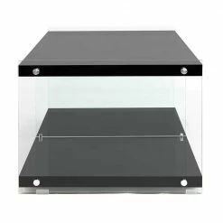 Fernseher Tisch In Schwarz MDF - Sulara -Lana Sales fernseher tisch in schwarz mdf und transparent glas sulara 03