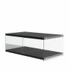Fernseher Tisch In Schwarz MDF - Sulara -Lana Sales fernseher tisch in schwarz mdf und transparent glas sulara f