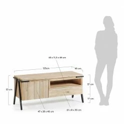 Fernsehkommode Delamoto Aus Massivholz Akazie Gebleicht -Lana Sales fernsehkommode massivholz akazie gebleicht stahl gestell 125cm breit delamoto 05