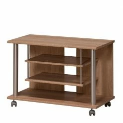 Fernsehwagen Thila In Eiche -Lana Sales fernsehwagen eiche mit rollen thila 02