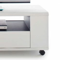 Flexibel Nutzbares TV Lowboard Auf Rollen - Lusiana -Lana Sales flexibel nutzbares tv lowboard auf rollen in weiss mit anthrazit lusiana 04