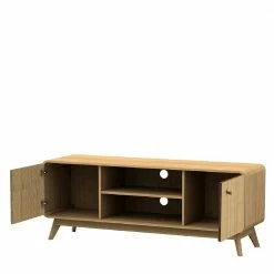 Gerundetes Lowboard In Eiche Optik - Alcuam -Lana Sales gerundetes lowboard in eiche optik fuer fernseher alcuam 03