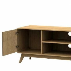 Gerundetes Lowboard In Eiche Optik - Alcuam -Lana Sales gerundetes lowboard in eiche optik fuer fernseher alcuam 05