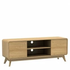 Gerundetes Lowboard In Eiche Optik - Alcuam