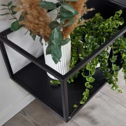 Hängendes TV Board Aus Holz & Wiener Geflecht - Leiria -Lana Sales haengendes tv board aus holz wiener geflecht metall in natur schwarz leiria 03