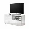 Hochglänzend Lackiertes TV Board In Weiß Mit Druck - Vascaub 1 Hochglänzend Lackiertes TV Board In Weiß Mit Druck - Vascaub -Lana Sales hochglaenzend lackiertes tv board in weiss mit druck 121x57x42 cm vascaub f