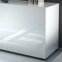 Hochglanz Lowboard Für TV In Weiß - Peritos -Lana Sales hochglanz lowboard fuer tv in weiss 203x49x43 cm peritos 05 2