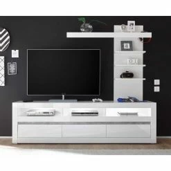 Hochglanz Lowboard Fürs TV In Weiß Mextra Mit 3 Schubladen 9 Hochglanz Lowboard Fürs TV In Weiß Mextra Mit 3 Schubladen -Lana Sales hochglanz lowboard fuers tv in weiss mit 3 schubladen 3 faechern mextra 01