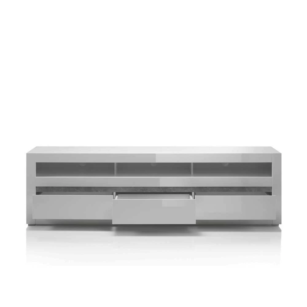 Hochglanz Lowboard Fürs TV In Weiß Mextra Mit 3 Schubladen 8 Hochglanz Lowboard Fürs TV In Weiß Mextra Mit 3 Schubladen – Bild 6